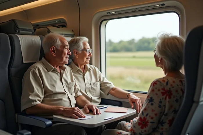 Un couple de retraités voyage en TGV en France grâce au Pass Carmillon SNCF